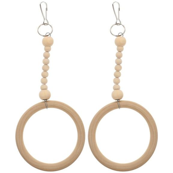 Raindrops 2 Pcs Parrot Large Birds Parrot Swing Bird Play Gym Toy 27X11X1cm