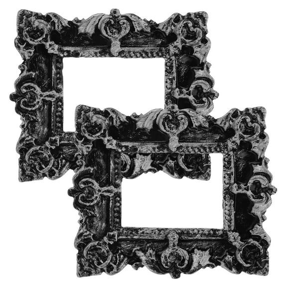 Raindrops 2 Pcs Picture Small Mini Photo Frame Travel 5.50X4.50X0.50CM Silver