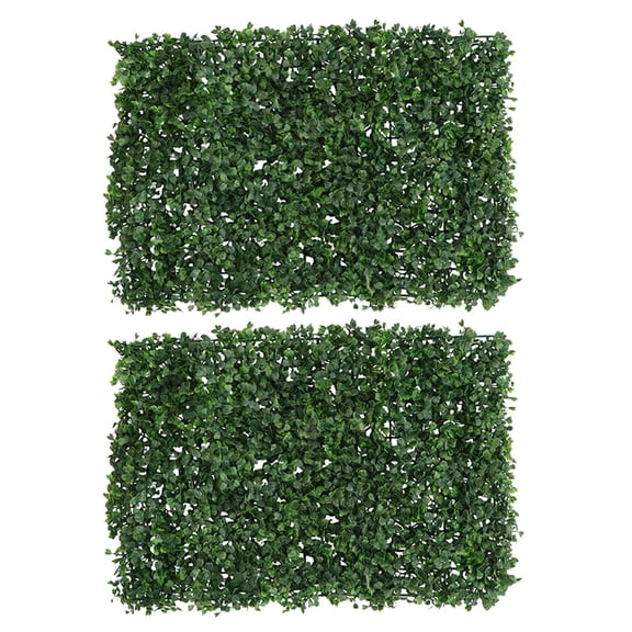 Raindrops  2 Pcs Plant Walls Artificial Grass Squares Plants Foliage Green