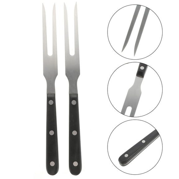 Raindrops  2 Pcs Practical Barbecue Forks Meat Hibachi Sticks Grilling