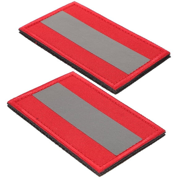 Raindrops 2 Pcs Reflective Arm Patch Strips Patches Decoration Clothes Red