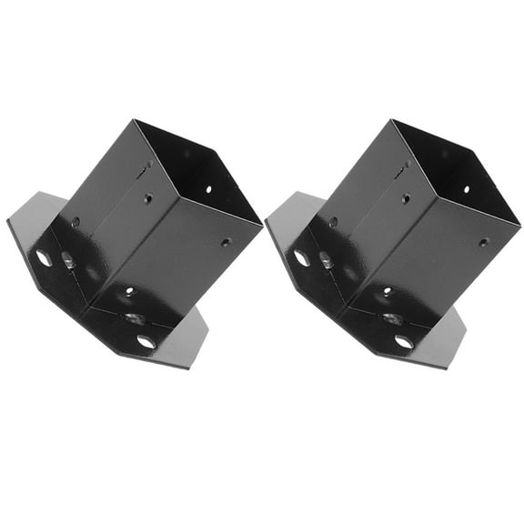 Raindrops  2 Pcs Replacement Post Base Mail Boxes Outdoor Patio Deck Black