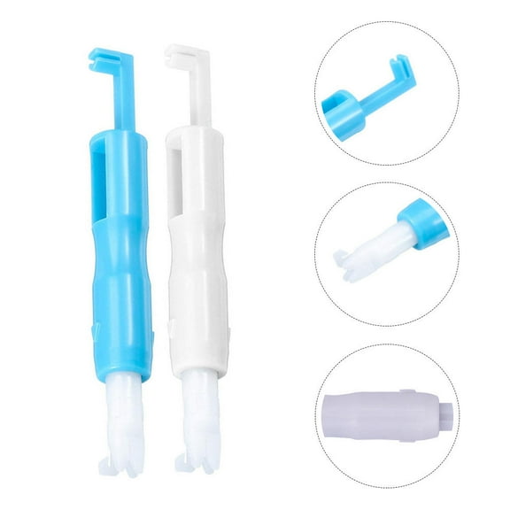 Raindrops  2 Pcs Ring Thimble Sewing Automatic Needle Threader Machine Tools DIY