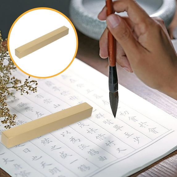 Raindrops 2 Pcs Ruler Small Paper Weights Brass Paperweight