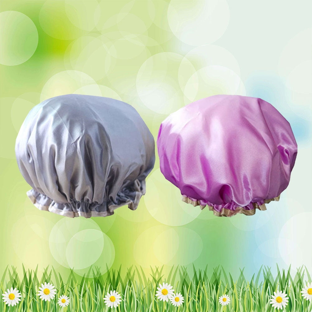 Raindrops 2 Pcs Salon Hat Satin Sleeper Hair Wrap Caps for Women ...