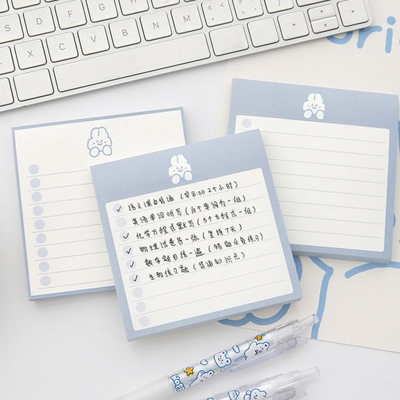 Raindrops 2-Pack Schedule Note Pads for Students and Travel, Portable Notepads for Organizing Daily Plans