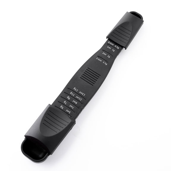 Raindrops  2 Pcs Seasoning Spoon Measuring Spoons Silverware Scale Black