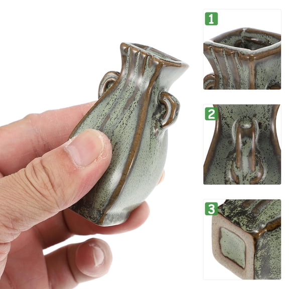 Raindrops  2 Pcs Shaped Ceramic Vase Beautiful Practical Miss