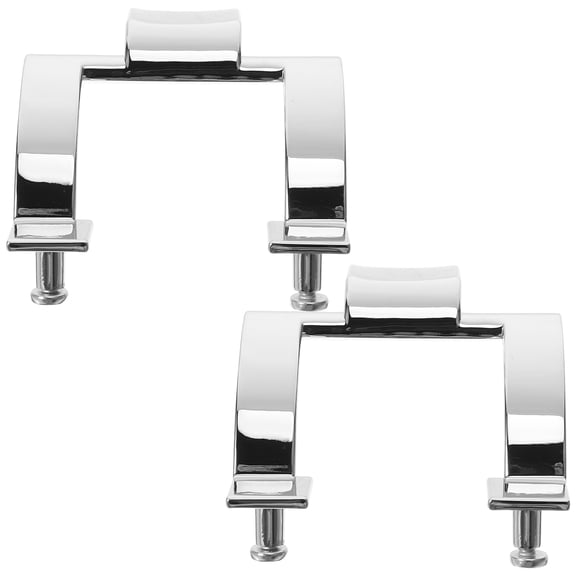 Raindrops 2 Pcs Shower Grab Bars for Seniors Door Pull Handle Hardware Silver