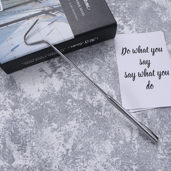 Raindrops 2 Pcs Snake Catcher Telescopic Snake Hook Snake Handling Tool 4.5X68CM Silver