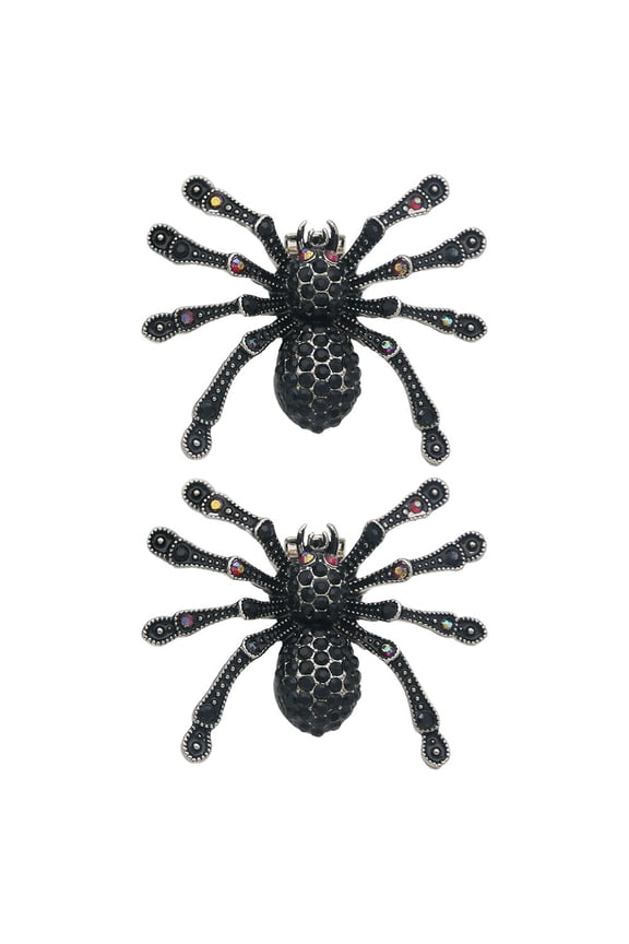 2 Pcs Spider Shoe Flower Clips Holiday Rhinestone Trim Shoelaces Bride
