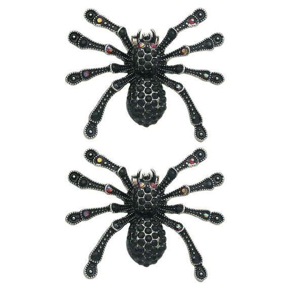 Raindrops 2 Pcs Spider Shoe Flower Clips Holiday Rhinestone Trim Shoelaces Bride