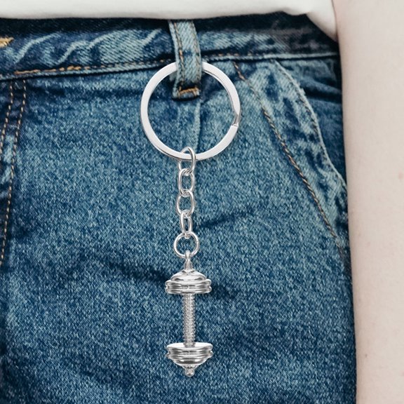 Raindrops  2 Pcs Sports Keychain Weightlifting Dumbbell Fitness