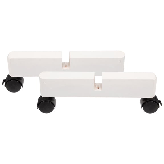 Raindrops 2 Pcs Stand Mobile Door Base Screen Entrance Seat 29.30X11.30X3.60CM White