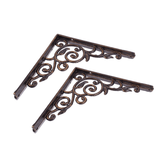 Raindrops  2 Pcs Steel Cast Iron Tripod Bookshelf Brackets Cabinet