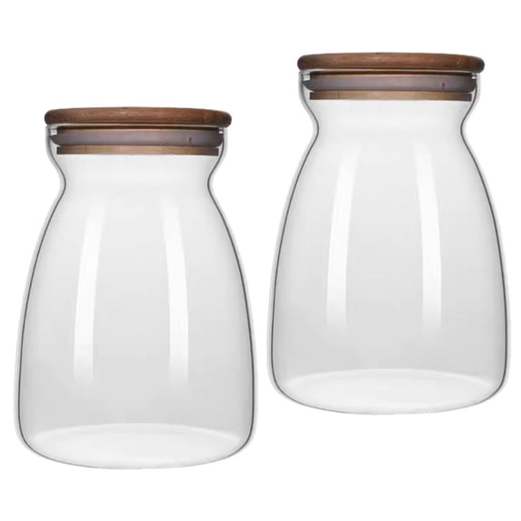 Raindrops 2 Pcs Storage Jar Airtight Jam Jars Flour Container Sugar with Lid