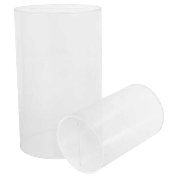 Raindrops Clear Acrylic Bank Set of 2, Cylindrical Savings Box with Slot for Money Storage and Budgeting