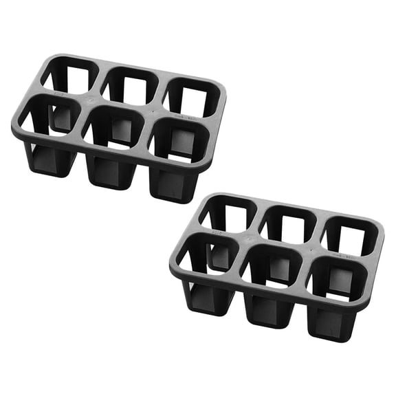 Raindrops 2 Pcs Succulents Storage Trays Plastic Planter Pot Stand Pans Sprouting Black