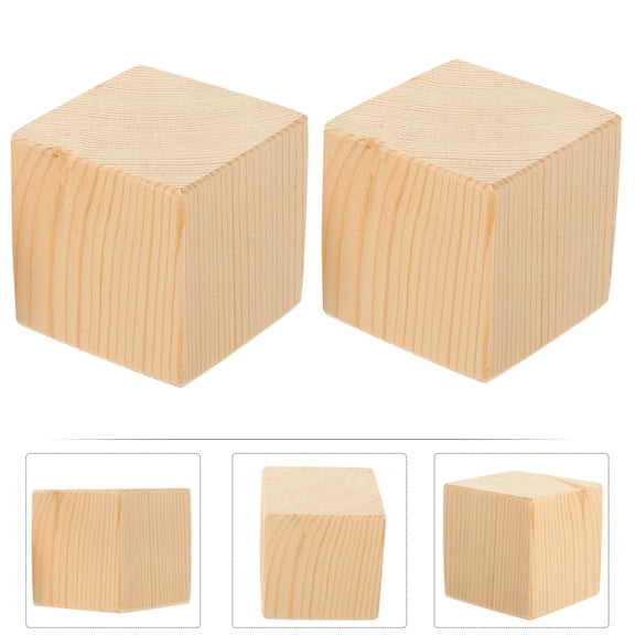 SHOWERORO 2Pcs Beige Wood Leg Risers for Bed Frame Table Couch Furniture Height Extension