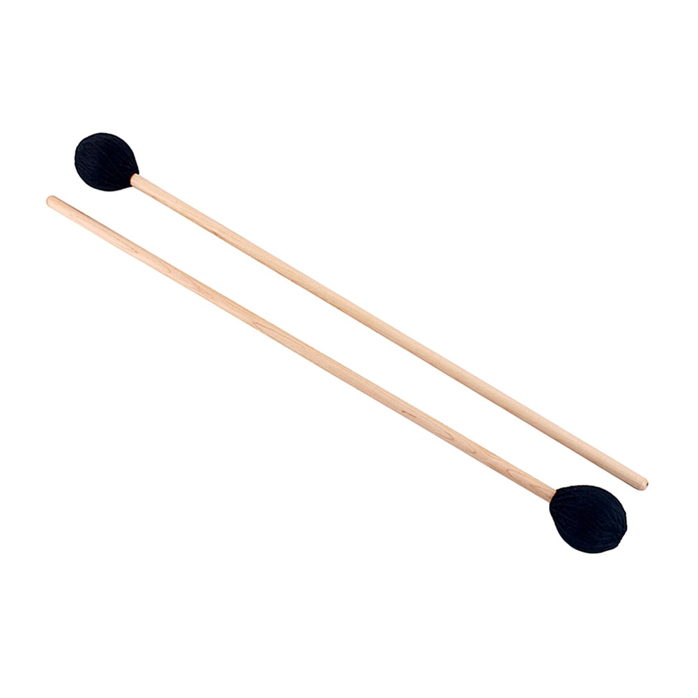 FOMIYES Drumsticks Mallets Wooden Handle Black 2Pcs