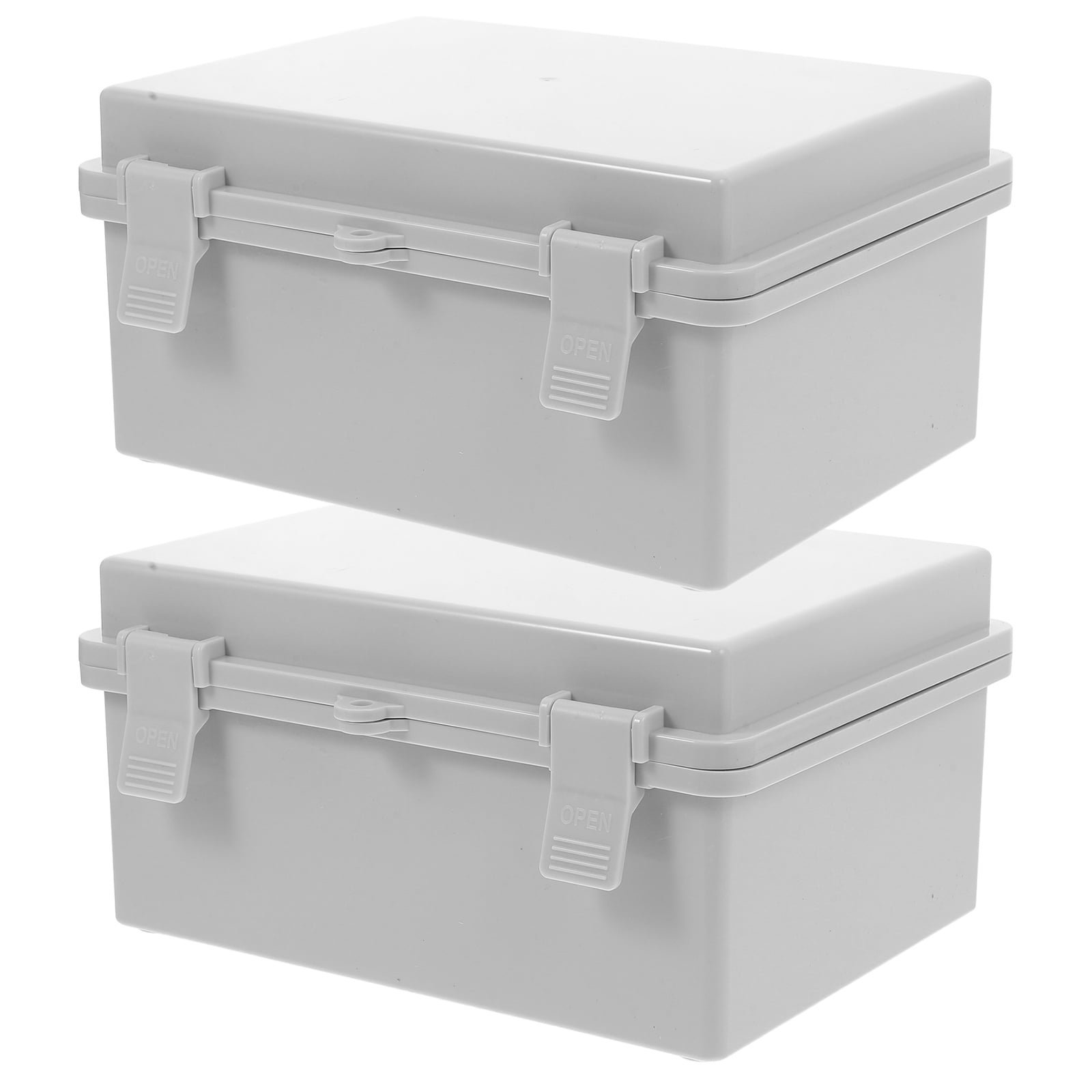 Raindrops 2-Pack White ABS Electrical Junction Box Enclosure for Indoor and Outdoor Use, Weatherproof and