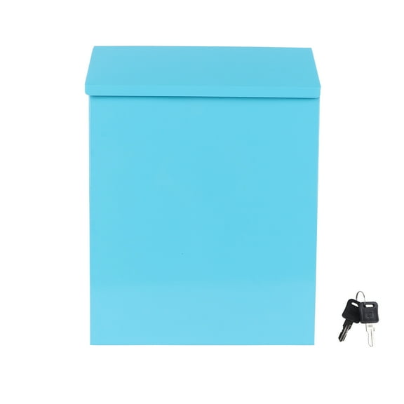 Raindrops 2-Pack Metal Mailbox Set for Home and Office, Simple Tin Mail Organizer with Design