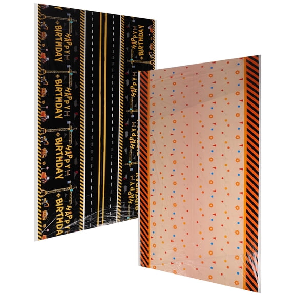 Raindrops 2 Pcs Tractor Party Excavator Tablecloth Rectangle Tablecloth Child 220X130CM