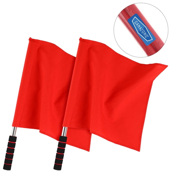 Raindrops 2 Pcs Volleyball Referee Flag Sports Match Flags Eye-catching