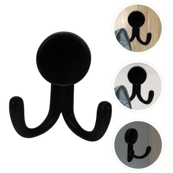 Raindrops 2 Pcs Wall Hooks S Hooks Metal Horn Hook 7.00X6.80X4.00CM Black