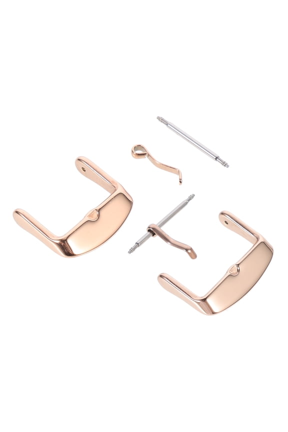 2 Pcs Watch Clasp Band Replacement Buckles Tape Bands Golden