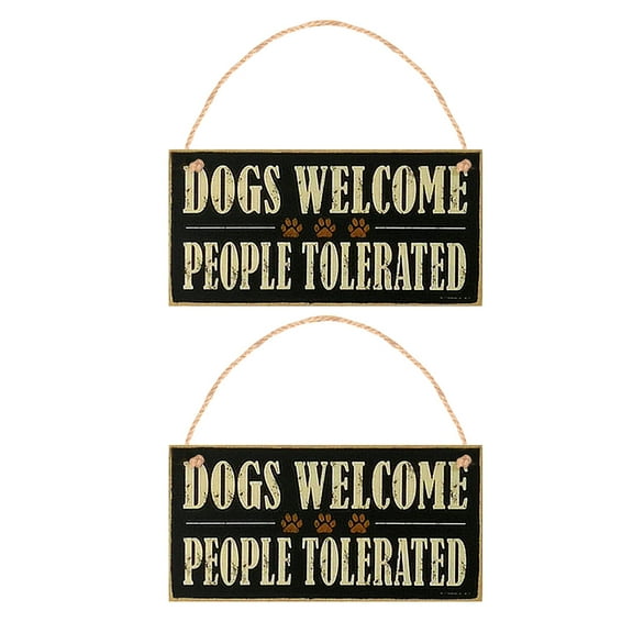 Raindrops  2 Pcs Welcome Hanging Sign Door Wreaths for Front Signs Banner Black