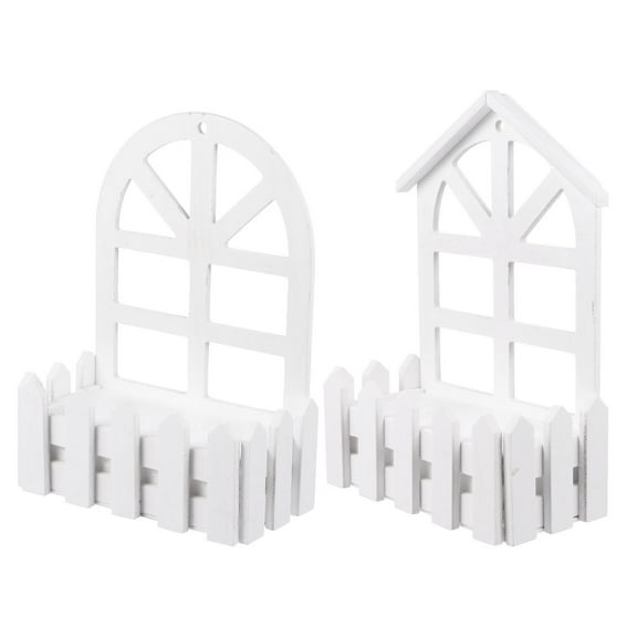 Raindrops 2 Pcs Wire Wall Mounted Wooden Planter Home Decoration Child