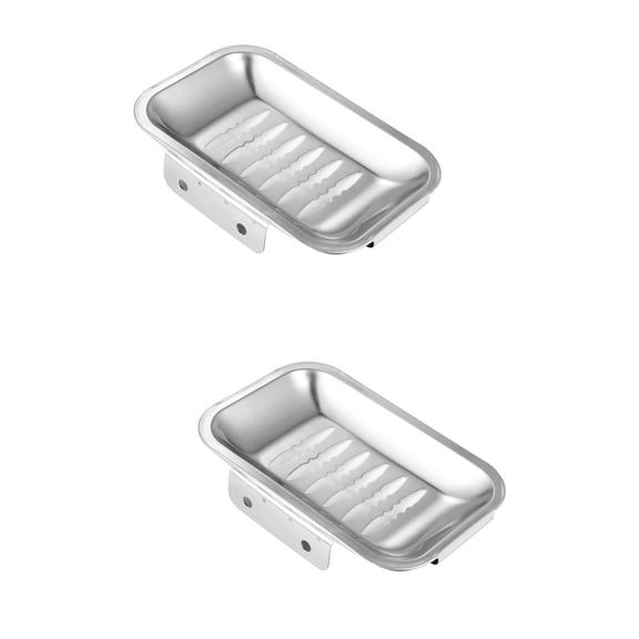 Raindrops 2 Pieces Stainless Steel Soap Dish Double Screw Hygienic