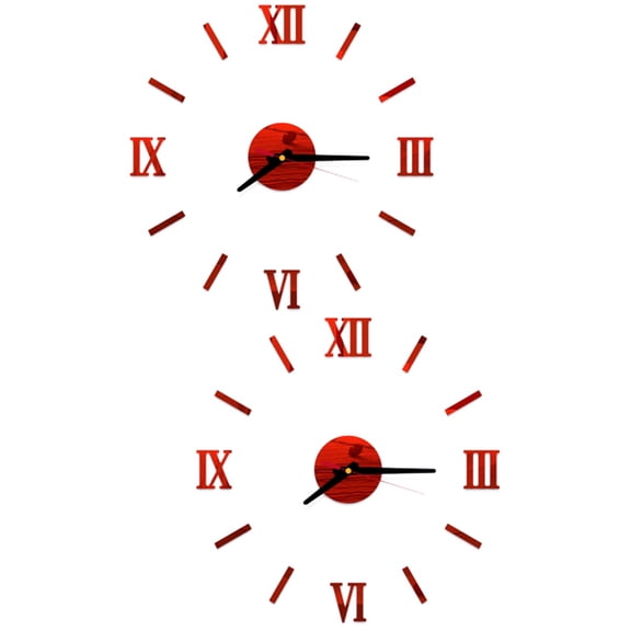 Raindrops Set of 2 Sticky Wall Clocks Modern Art Decor for Office .5x8.5x2 cm Stylish