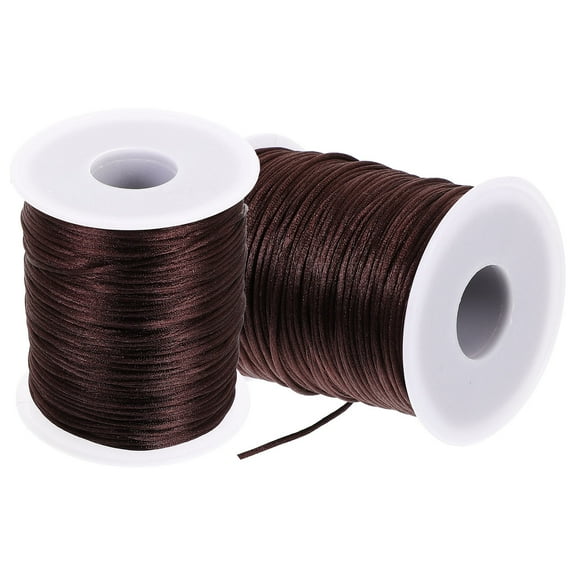 Raindrops 2 Rolls Wire Upholstery Thread Heavy Duty Crochet Coffee