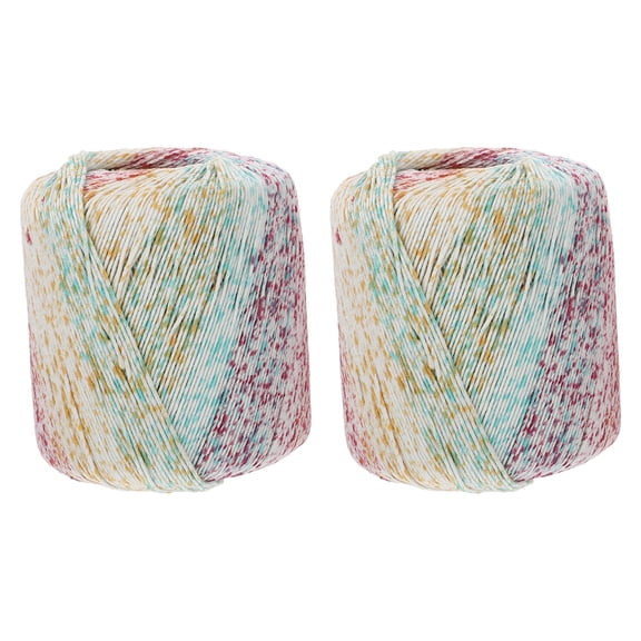 Raindrops Knitting Yarn Braided String Multi Colored 2 Rolls