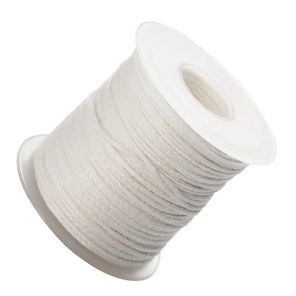 Raindrops 2 Set Cotton Braided Wick Spools for Candle Making White 61 Meters