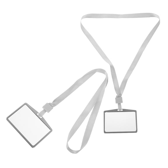 Raindrops 2 Set Id Card Protection Cover Protector Sleeves Work Staff White