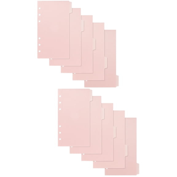 Raindrops 2-Pack 6-Hole Plastic Binder Pockets, Clear Loose Leaf File Folder Sleeves for Documents and Papers