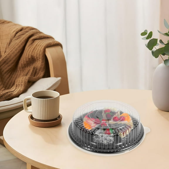 Raindrops 2 Sets Cake Boxes Bakery Box Cupcake Containers Cake Transport Container Pie Carrier Cake Display with Cover for Parties and Catering