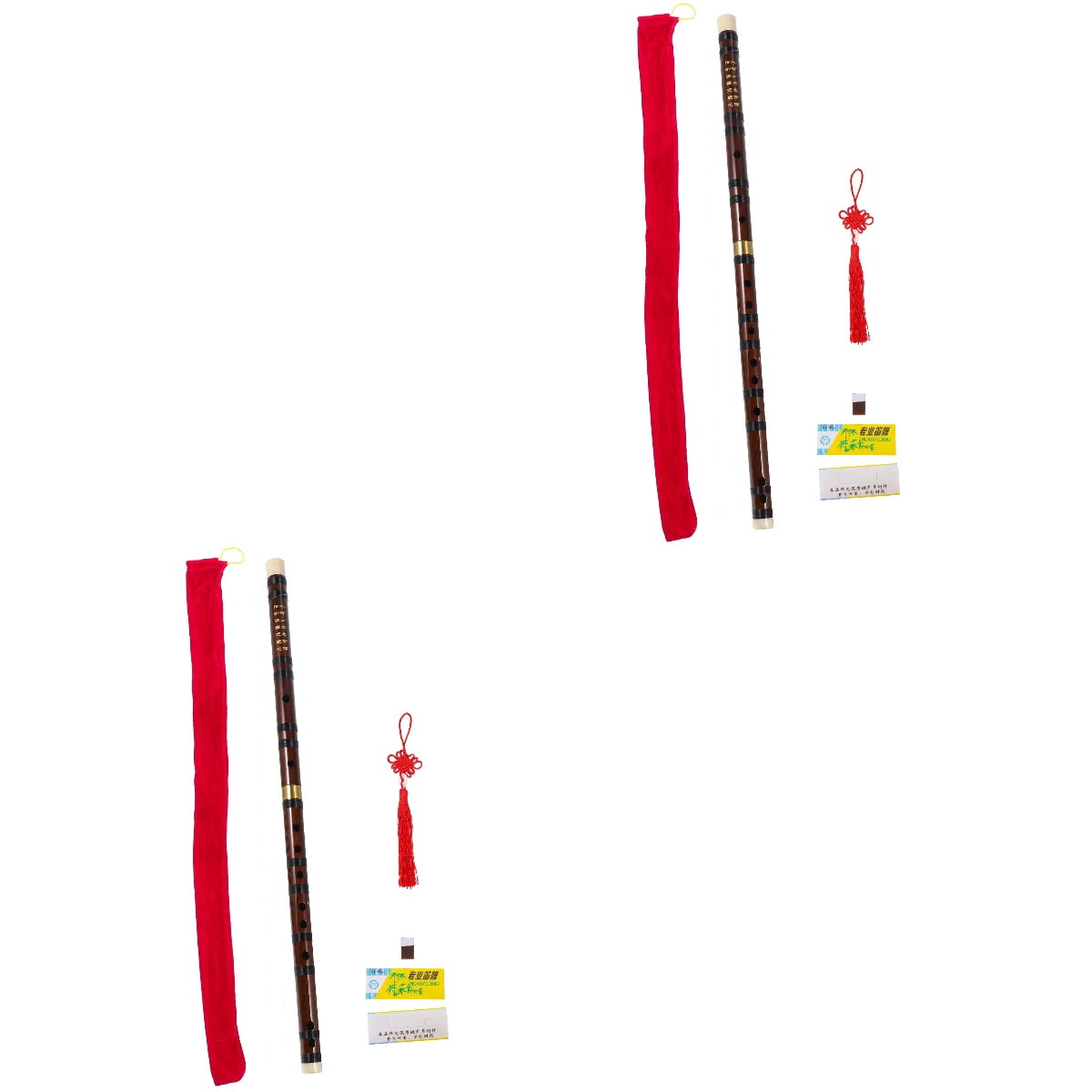 LABRIMP Chinese Flute Bamboo Portable for Beginners Performance 2 Sets