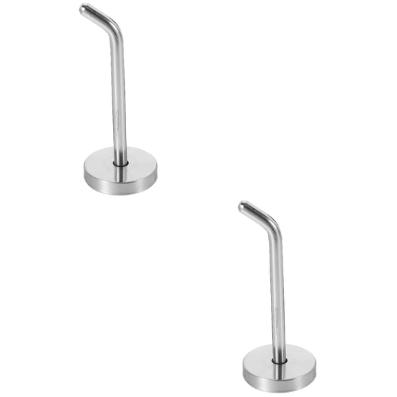 USHOBE Stainless Steel Wall Hooks Plated Silver Modern Decorative for Storage 2Sets