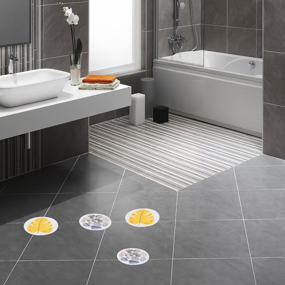 Raindrops 2 Sets Decals Non-slip Stickers Shower Stickers Kids Stickers Child 15X15cm