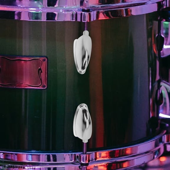 FOMIYES Plated Silver Metal Snare Drum Lugs Durable Replacement Connectors 2Sets
