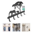 thumbnail image 1 of Raindrops  2 Sets Elephant Clothes Hook Wildlife Decor Decorative Wall Hooks Black, 1 of 8