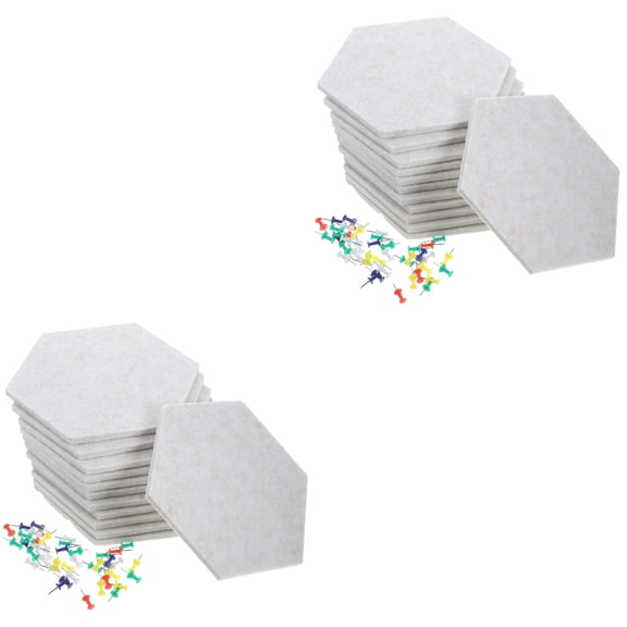 Raindrops 2-Pack Felt Bulletin Boards for Wall, Sound Absorbing Message Boards, Felt Mats for Office and Home Use