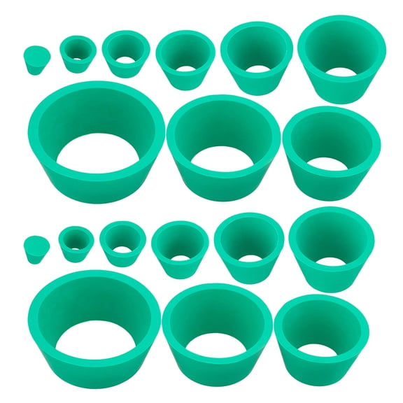 Raindrops 2 Sets Filter Adapter Rubber Funnel Stopper Flask Filtering Tools