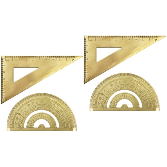 Raindrops 2 Sets Geometry Triangle Ruler Drawing Ruler Measurement Protractor for Outdoor