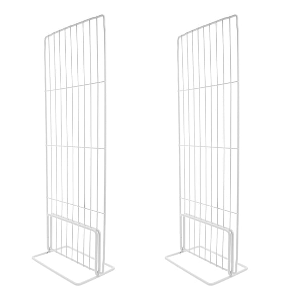 FOMIYES 2Sets White Iron Refrigerator Partition Divider Mesh Organizer for Home Freezer Space Optimization