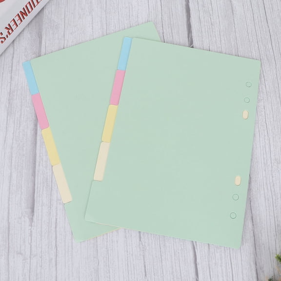 Raindrops 2 Sets Index Paper Dividers for Loose Leaf Binder, Classified Labels for Organizing Documents